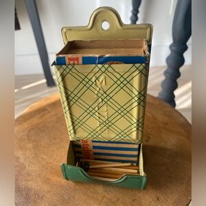 Vintage hanging matching tin matches 20’s